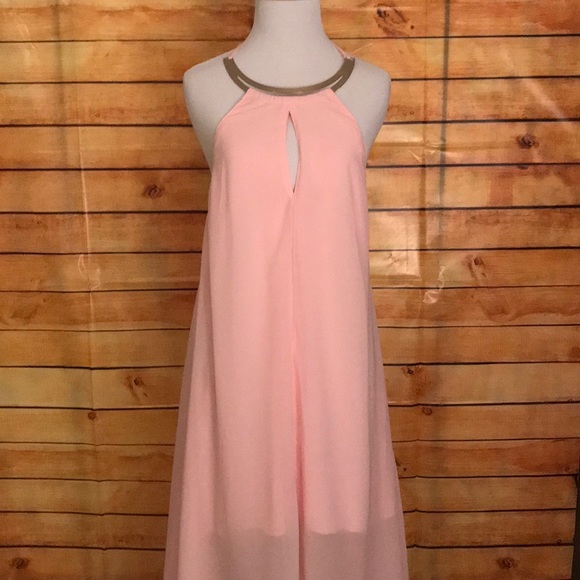 OASAP Dresses & Skirts - Pale Pink -Metal Neckline Maxi Dress